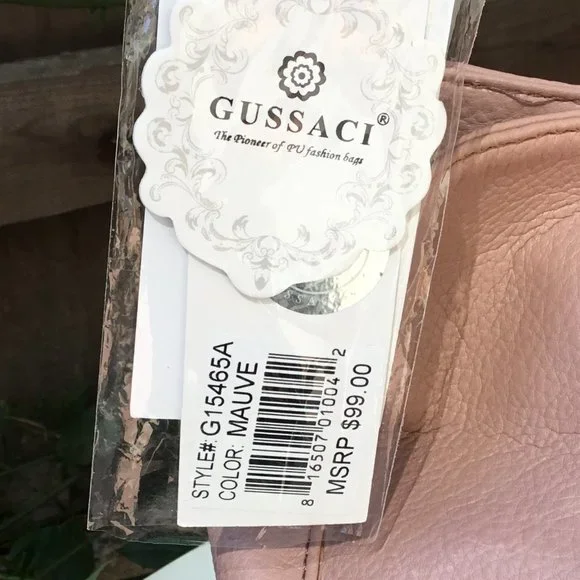 NWT Gussaci Pink Vegan Faux Leather Purse Handbag - Picture 5 of 9